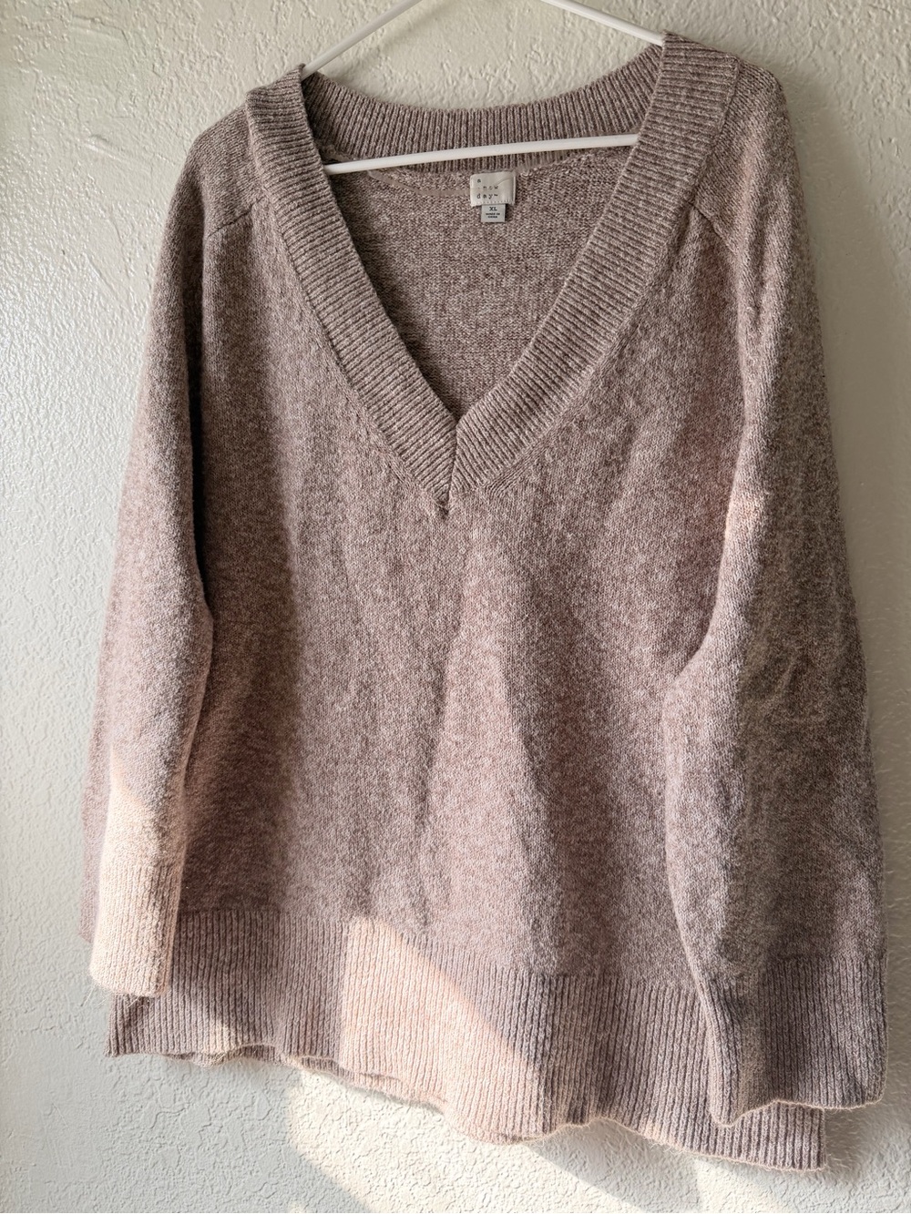 a new day V-Neck Sweater in Dusty Rose